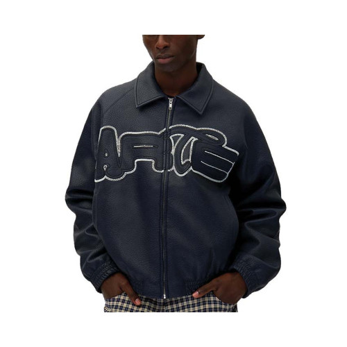 Arte Big logo Leather Jacket 