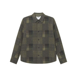 Les Deux Kody Patchwork Wool Overshirt Les Deux Kody Patchwork Wool Overshirt