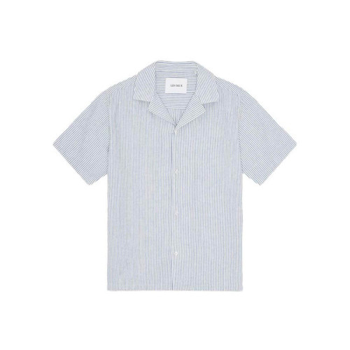 Les Deux Lukas Stripe Cotton Linen SS Shirt